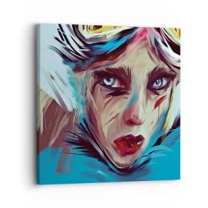 Quadro em tela - A guerreira das estradas - 30x30 cm
