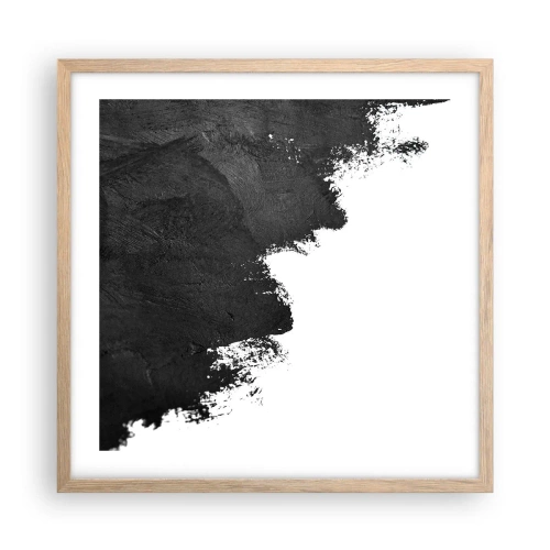 Pôster com moldura de carvalho claro - Elementos: terra - 50x50 cm