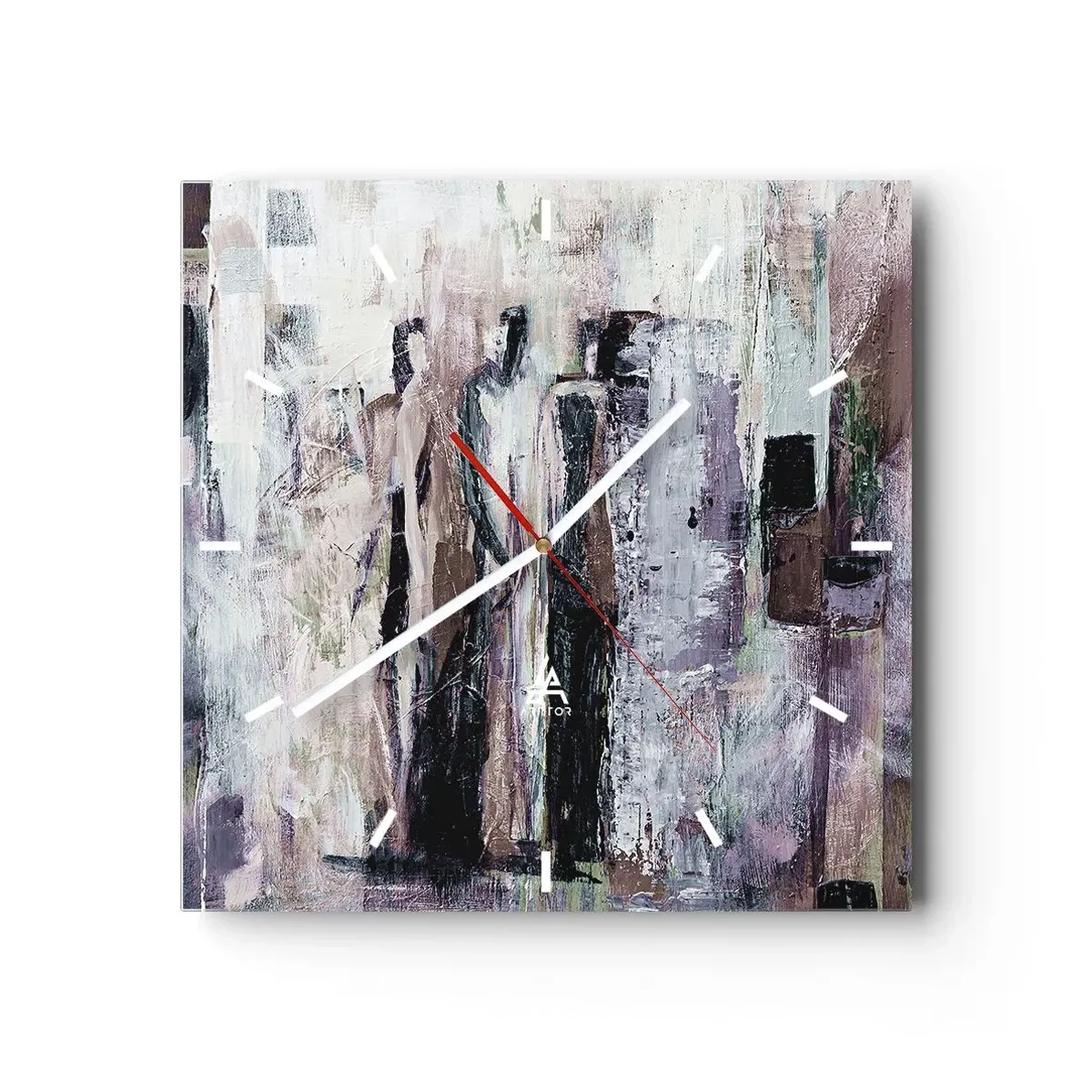 Relógio de parede - Relógio em vidro - Três misteriosos - 40x40 cm