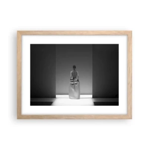 Pôster com moldura de carvalho claro - Simplicidade refinada - 40x30 cm