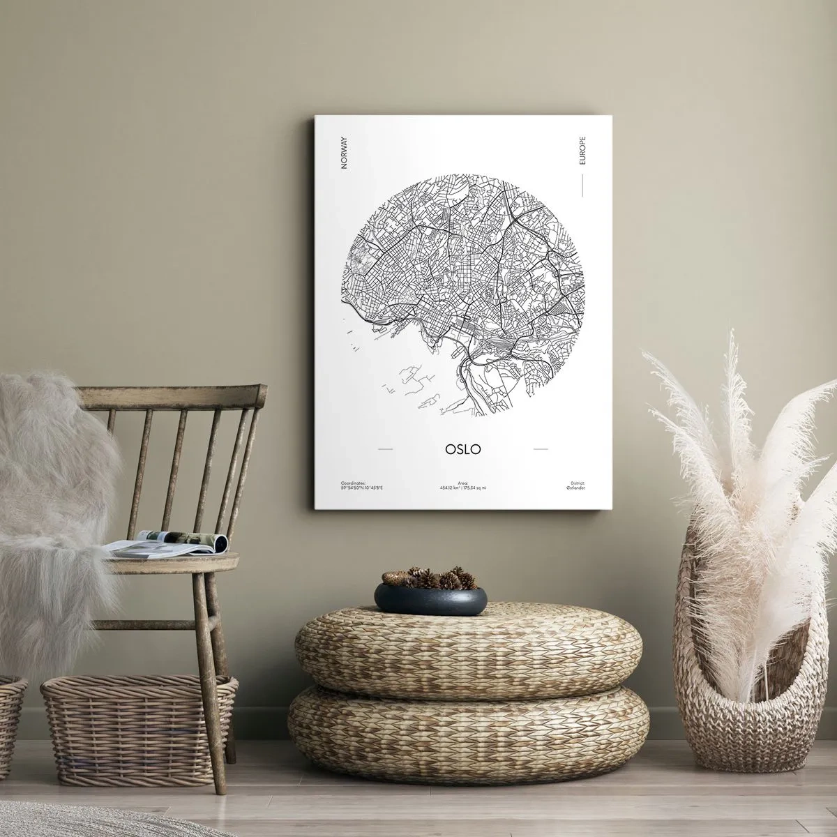 Quadro em tela - Anatomia de Oslo - 50x70 cm
