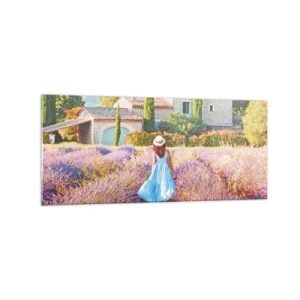 Quadro em vidro - Menina Lavanda - 120x50 cm