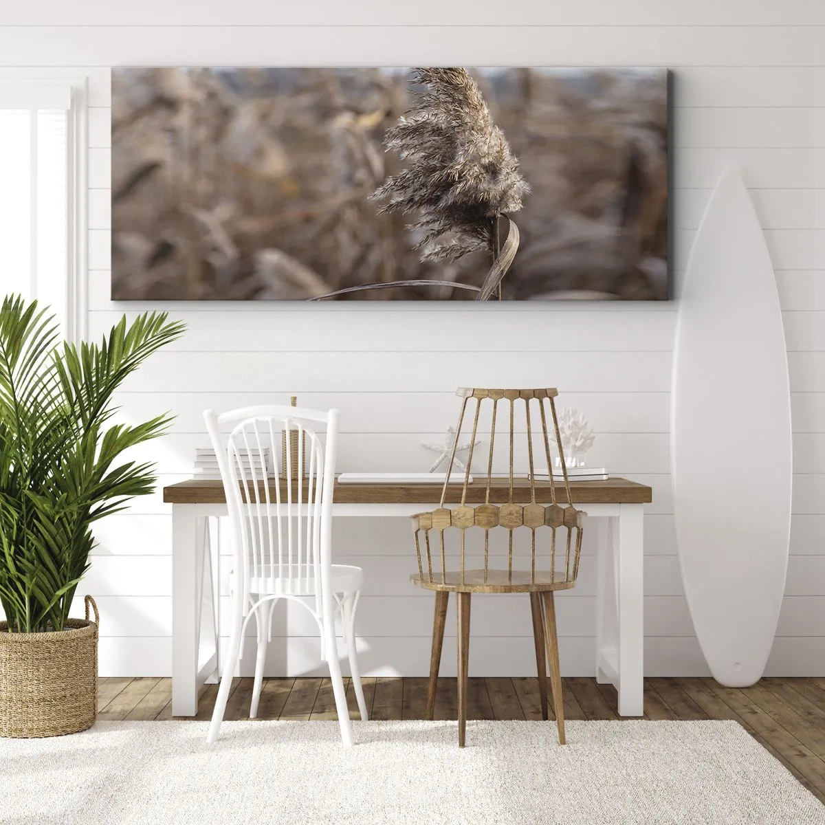 Quadro em tela - É hora de voar com o vento - 100x40 cm