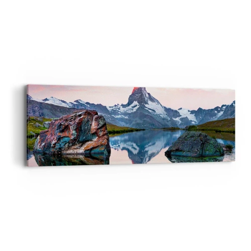 Quadro em tela - O coração das montanhas é quente - 90x30 cm