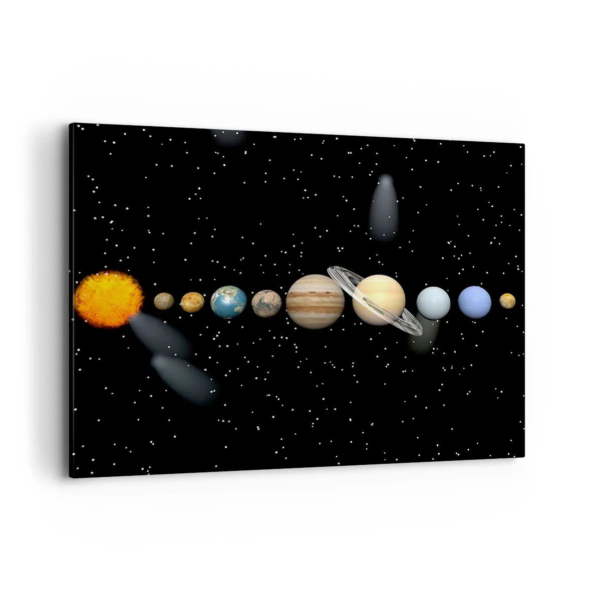 Quadro em tela - E os planetas estão a enlouquecer... - 100x70 cm