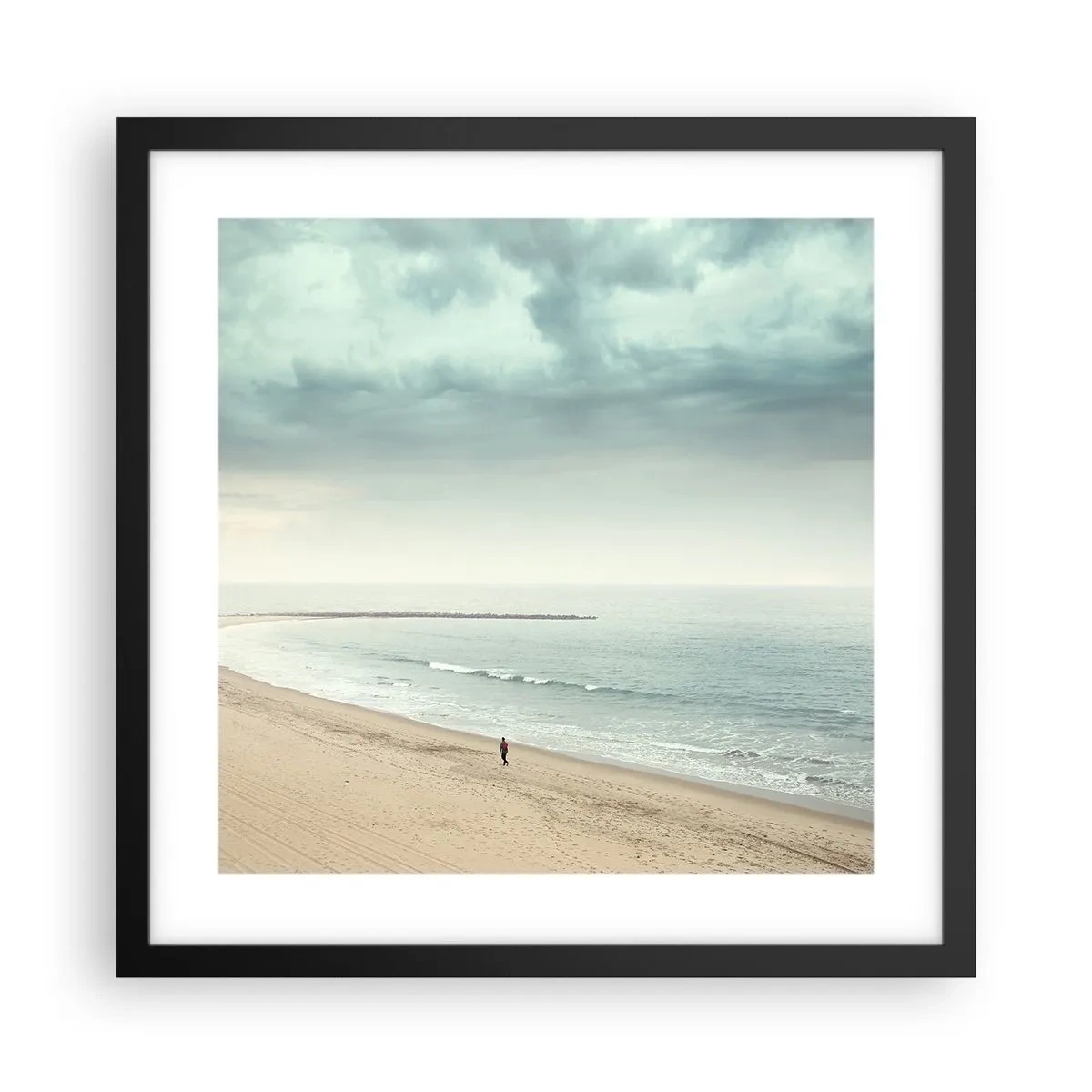 Pôster com moldura preta - Em busca da paz - 40x40 cm