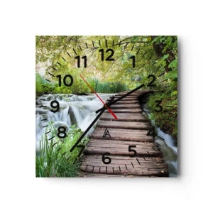 Relógio de parede - Relógio em vidro - As aparências enganam - 30x30 cm