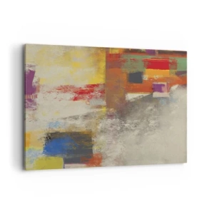 Quadro em tela - Geometria das cores - 100x70 cm