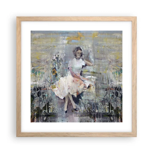 Pôster com moldura de carvalho claro - Clássica e moderna - 40x40 cm