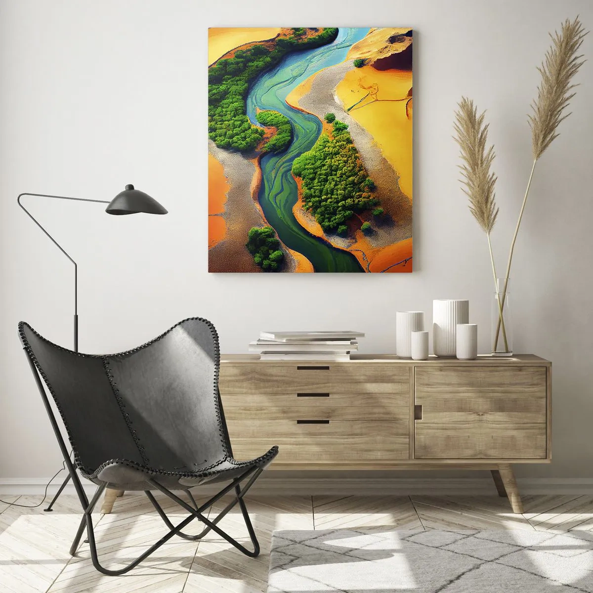 Quadro em vidro - Rio que dá vida - 50x70 cm