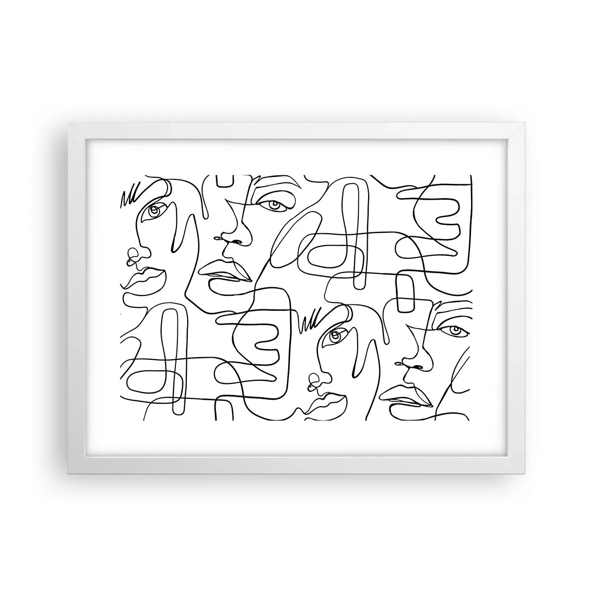 Pôster em moldura branca - Em emoções emaranhadas - 40x30 cm