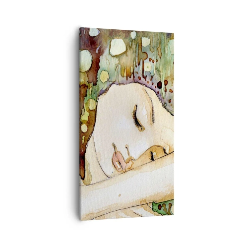 Quadro em tela - Um sonho Violeta Esmeralda - 55x100 cm