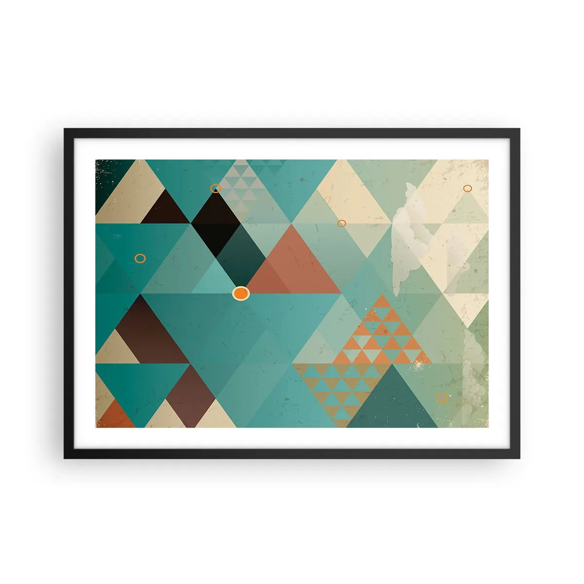 Pôster com moldura preta - A unidade de muitos, os muitos da unidade - 70x50 cm