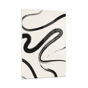 Quadro em vidro - Capricho preto e branco - 50x70 cm