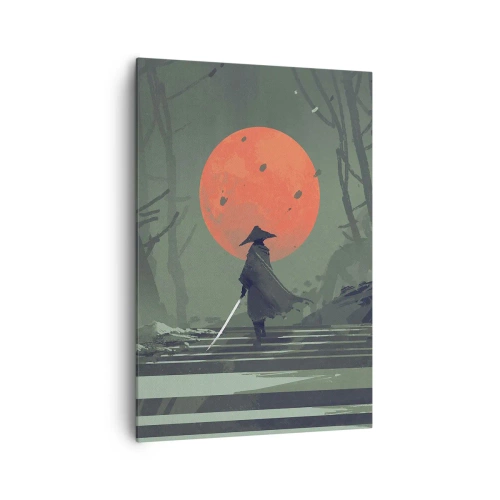 Quadro em tela - O guerreiro da lua vermelha - 70x100 cm