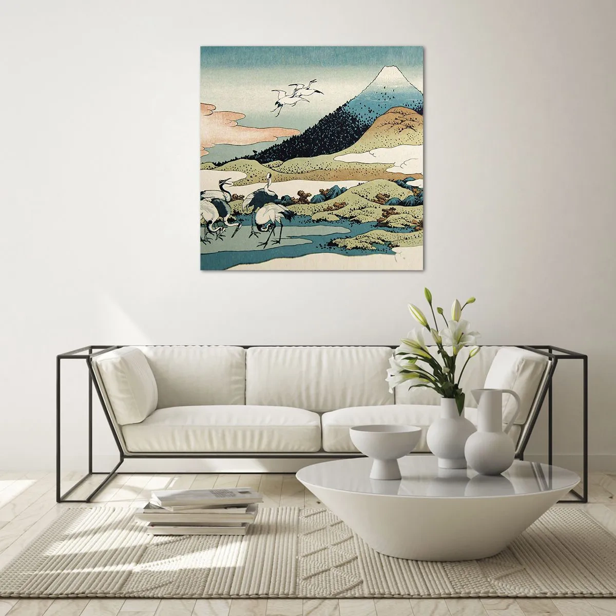 Quadro em vidro - No espírito japonês - 30x30 cm