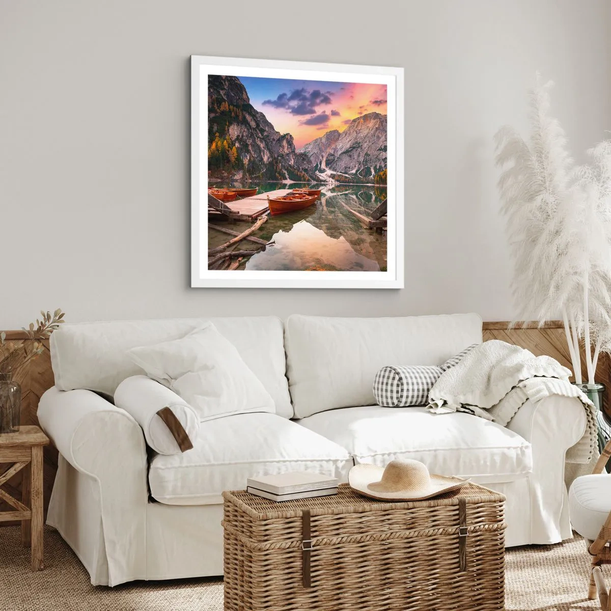 Pôster em moldura branca - A promessa do dia - 60x60 cm