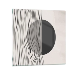 Quadro em vidro - Composição da metade - 60x60 cm