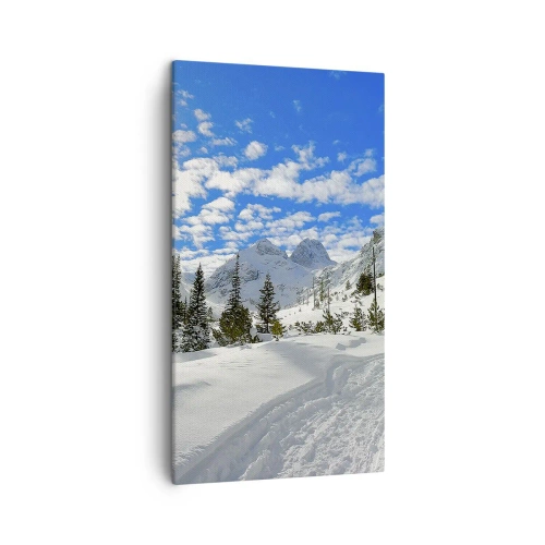 Quadro em tela - Na neve e ao sol - 45x80 cm