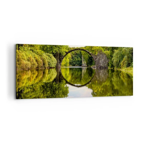 Quadro em tela - Na junção de dois mundos - 120x50 cm