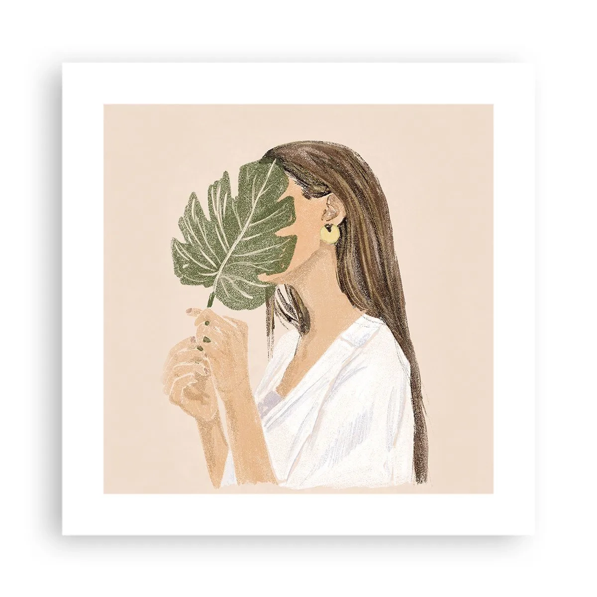 Pôster - Retrato misterioso com uma adepta - 40x40 cm