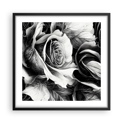 Pôster com moldura preta - Sempre uma rainha - 50x50 cm