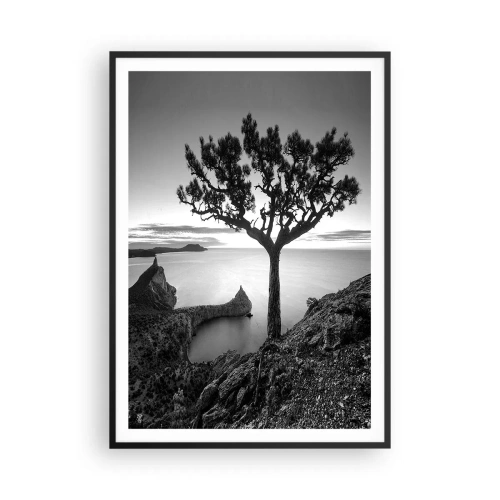Pôster com moldura preta - Paz até ao horizonte - 70x100 cm