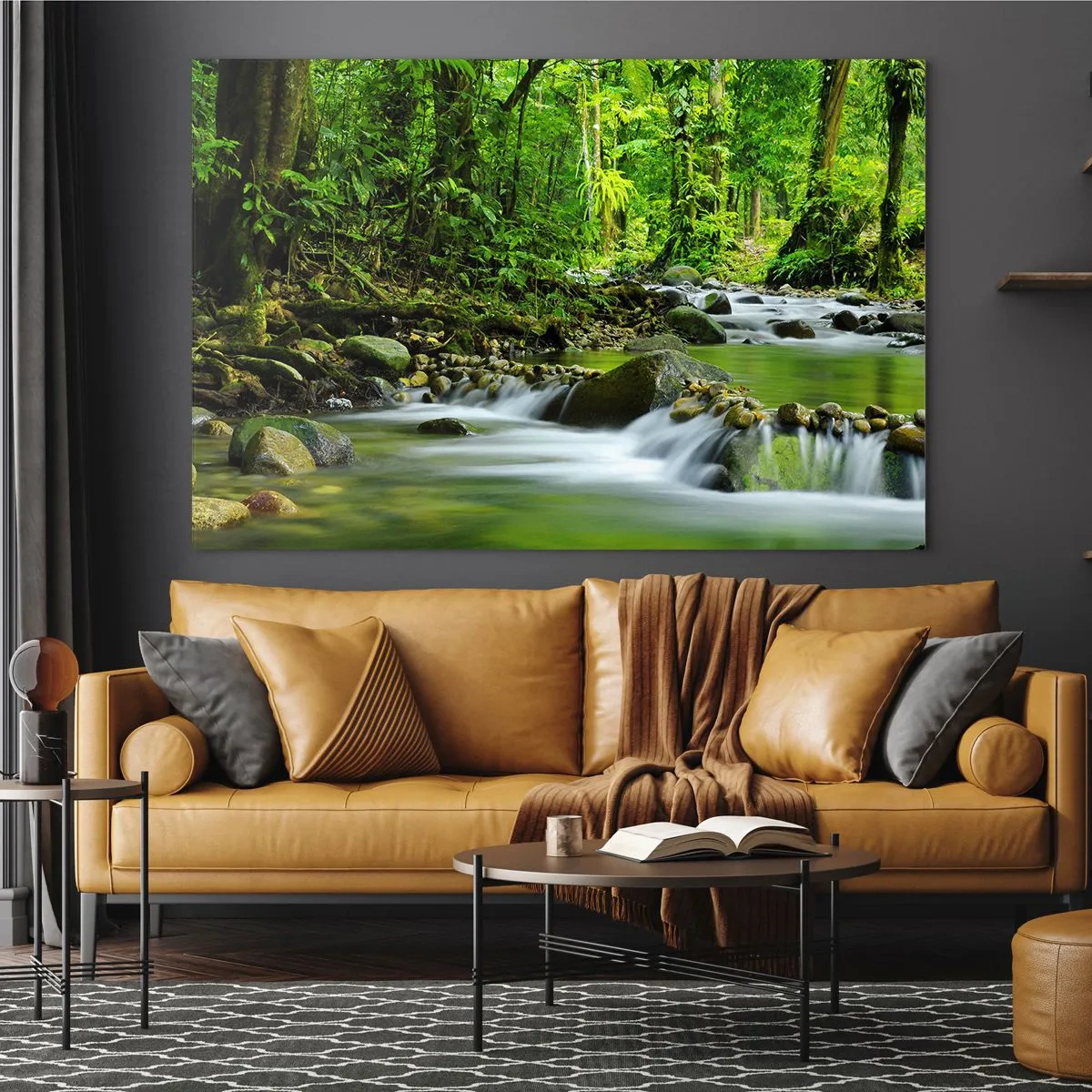 Quadro em vidro - Navegar no mar de vegetação - 100x70 cm