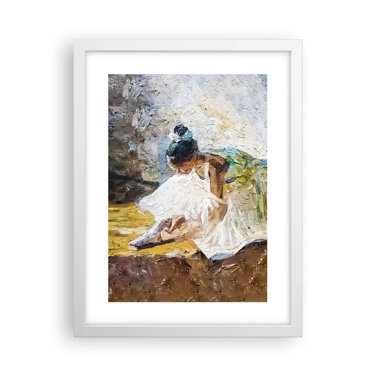 Pôster em moldura branca - Do quadro de Degas - 30x40 cm