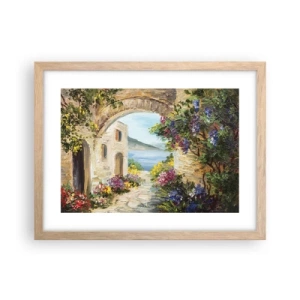 Pôster com moldura de carvalho claro - O encanto da província costeira - 40x30 cm