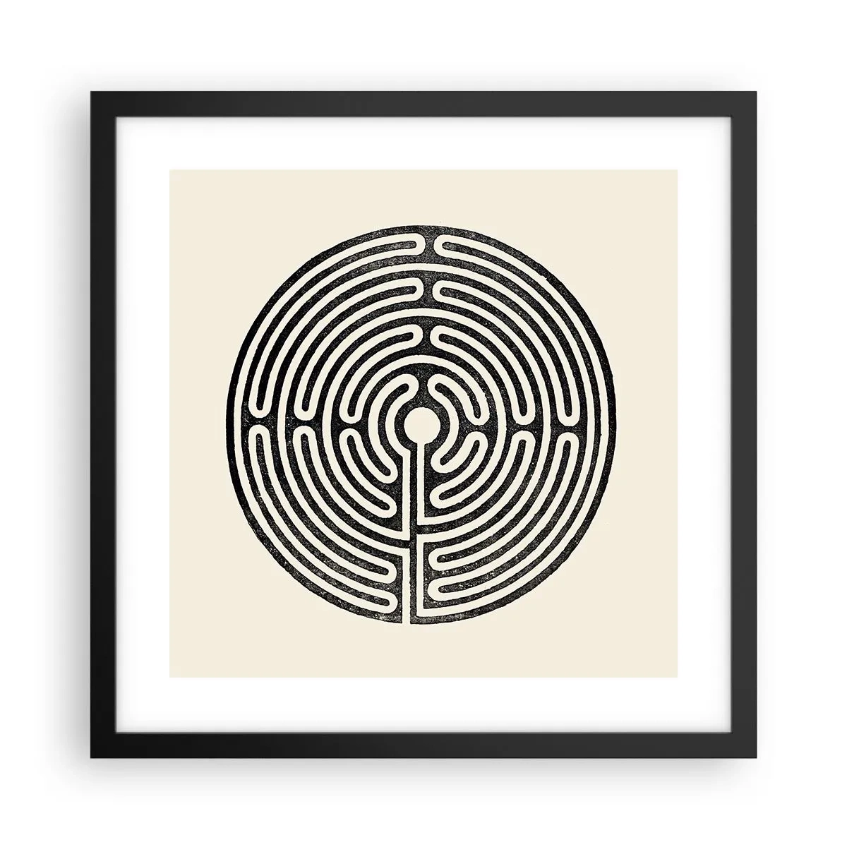 Pôster com moldura preta - Ordem misteriosa - 40x40 cm