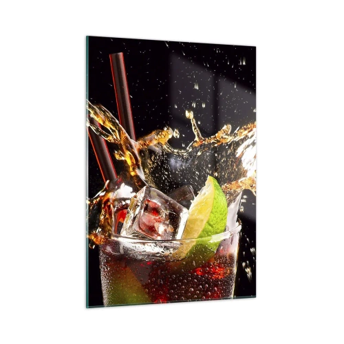 Quadro em vidro - Alegria e energia das cores - 50x70 cm