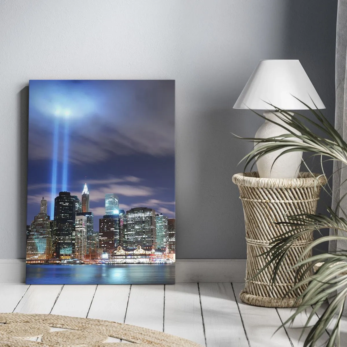 Quadro em tela - Alcançar o céu com a luz - 70x100 cm