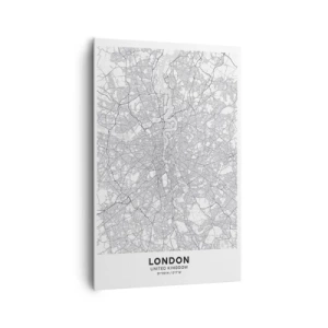 Quadro em tela - Mapa do labirinto de Londres - 80x120 cm