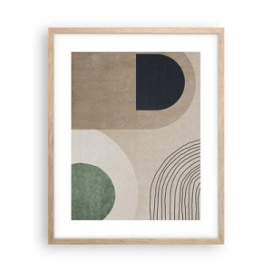 Pôster com moldura de carvalho claro - A gentileza do oval - 40x50 cm