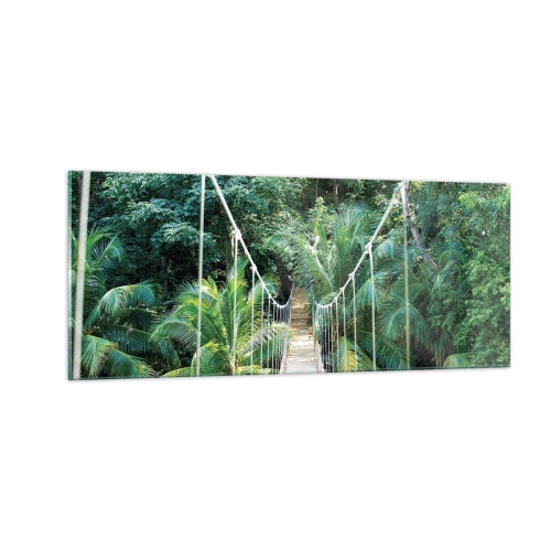 Quadro em vidro - Bem-vindo à selva! - 100x40 cm