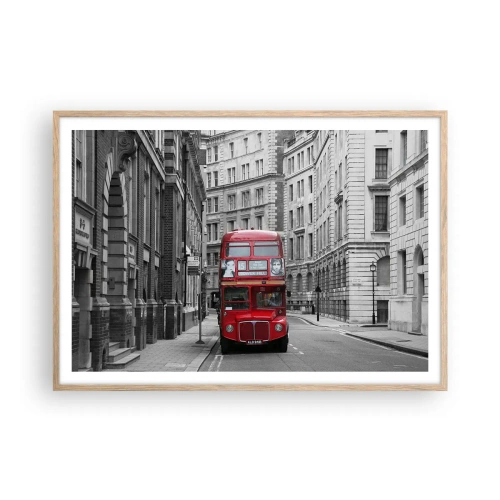 Pôster com moldura de carvalho claro - A vida quotidiana não deve ser cinzenta - 100x70 cm