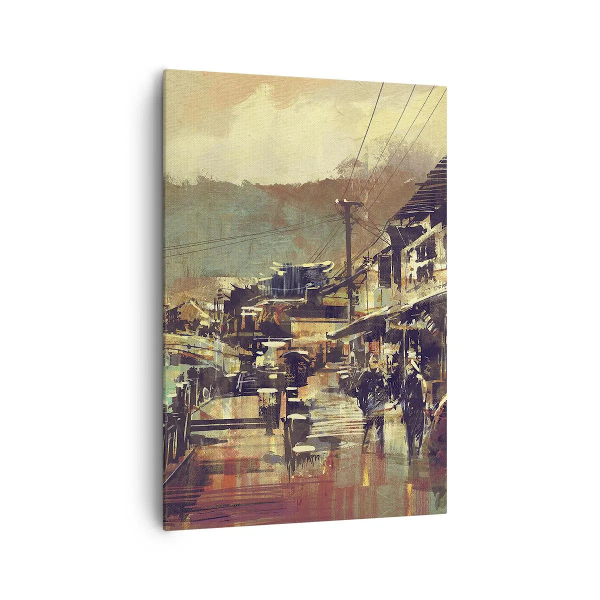 Quadro em tela - A vida como uma riqueza cinzenta - 70x100 cm