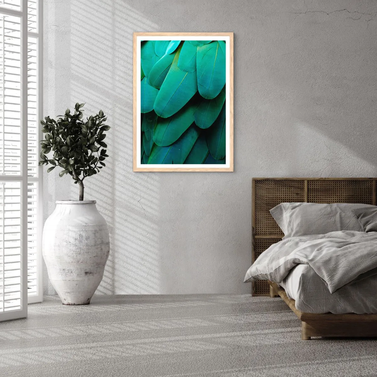 Pôster com moldura de carvalho claro - Precisão de papagaio - 61x91 cm
