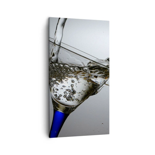 Quadro em tela - Água cristalina em vidro cristal - 45x80 cm