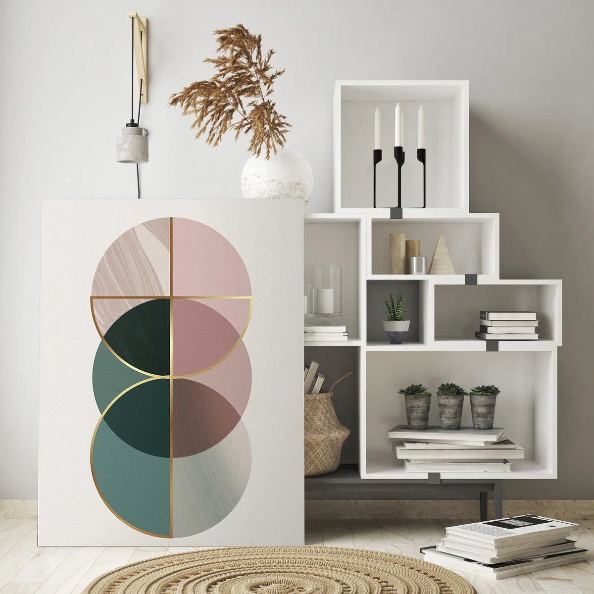 Quadro em vidro - Círculo entre círculos… - 80x120 cm