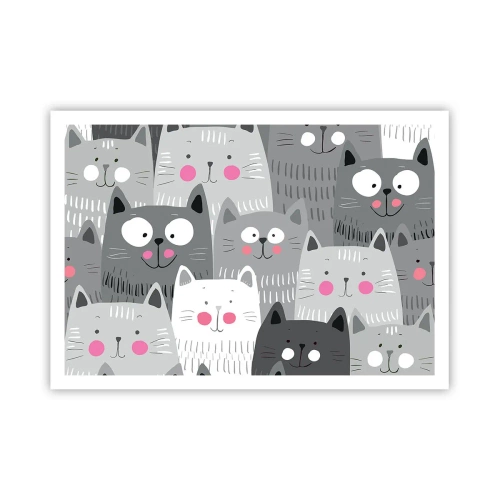 Pôster - O mundo dos gatos - 100x70 cm