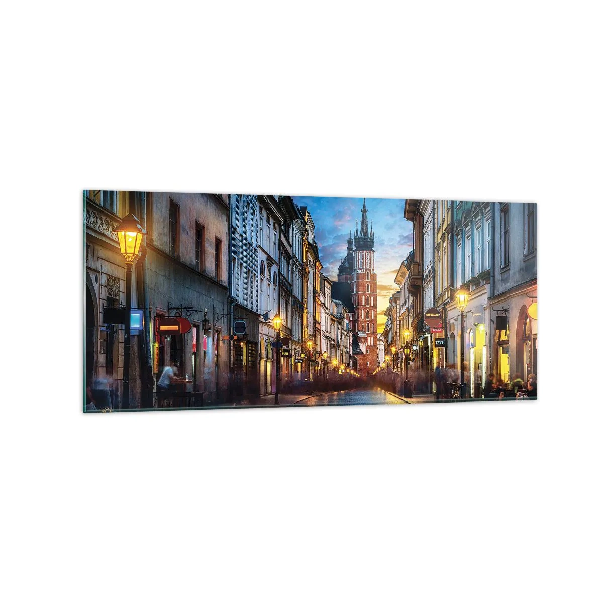 Quadro em vidro - O charme de Cracóvia - 120x50 cm