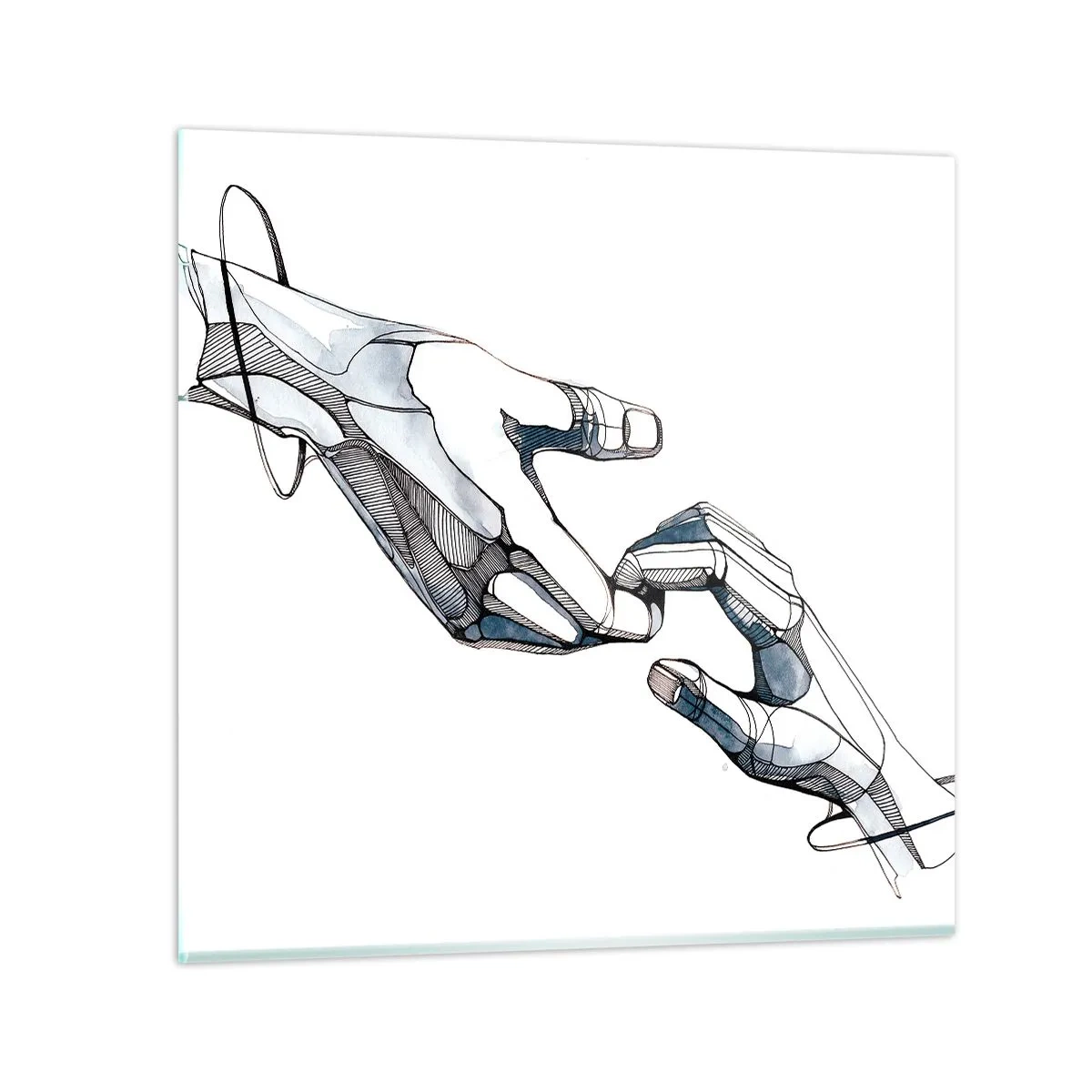 Quadro em vidro - Um bom gesto - 40x40 cm