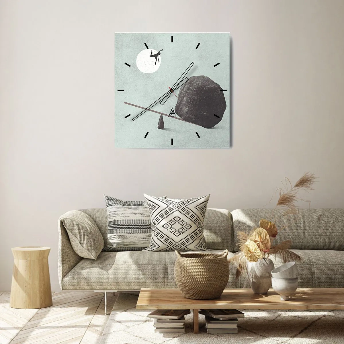 Relógio de parede - Relógio em vidro - Um sonho tornado realidade - 30x30 cm