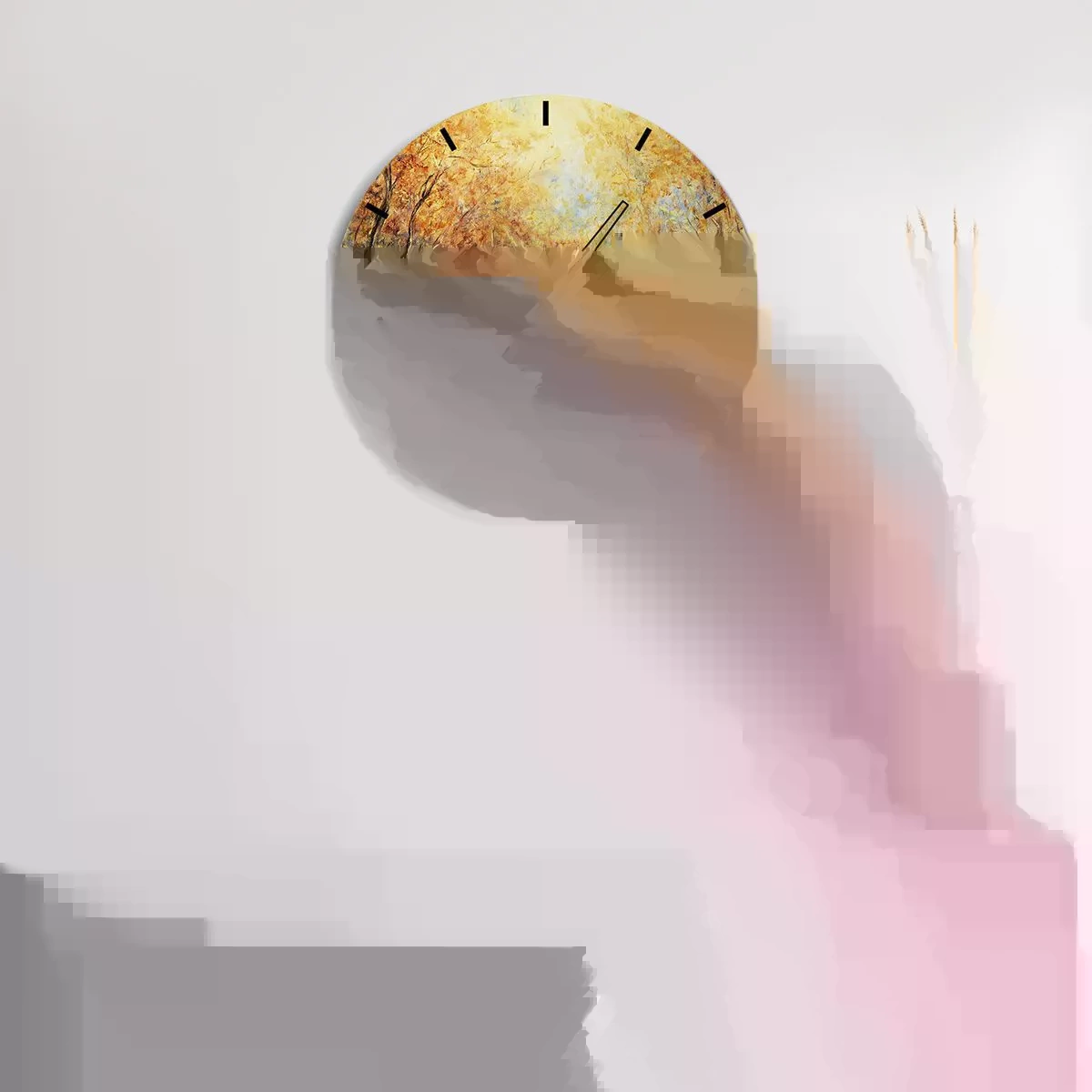 Relógio de parede - Relógio em vidro - Riacho Dourado - 40x40 cm