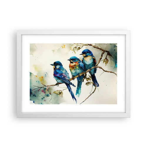 Pôster em moldura branca - Ele ficou ofendido? - 40x30 cm