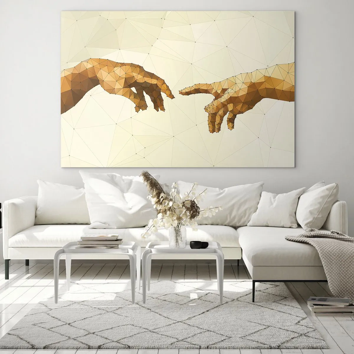 Quadro em vidro - Geometria divina - 100x70 cm