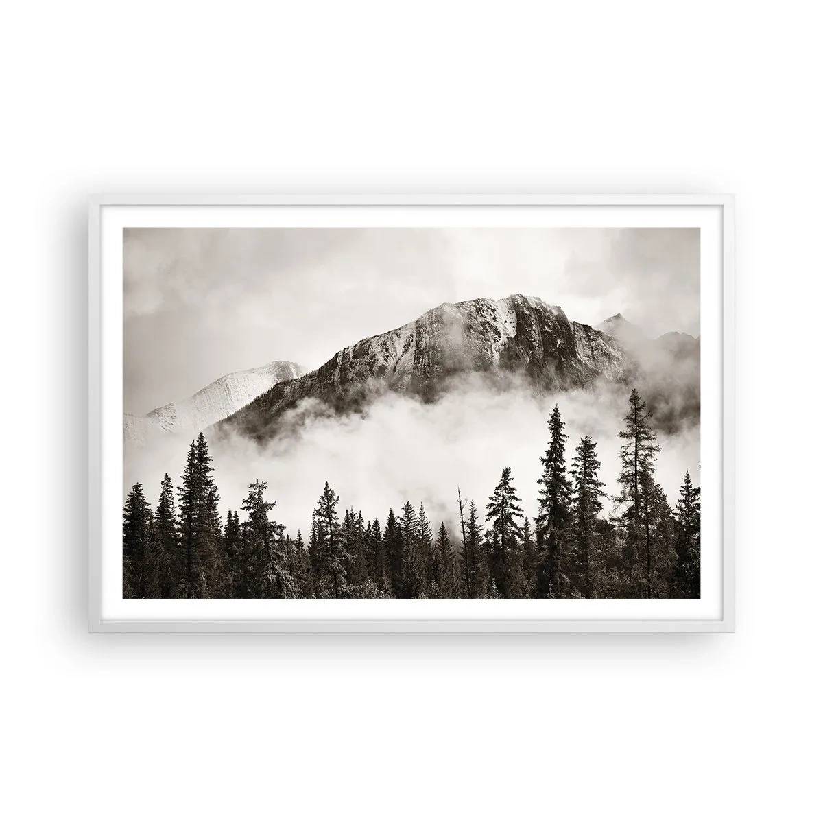 Pôster em moldura branca - O soberano de granito - 91x61 cm