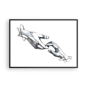 Pôster com moldura preta - Um bom gesto - 100x70 cm